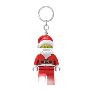 Lego KE189 Keychain w/LED Light Classic Plastic Red/White Santa Red/White