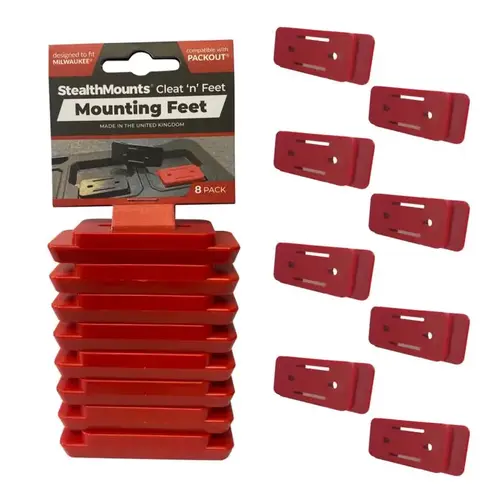 Tool Organizer Milwaukee Packout Red ABS Mounting Feet Red Tool Organizer Milwaukee Packout Red ABS Mounting Feet Red