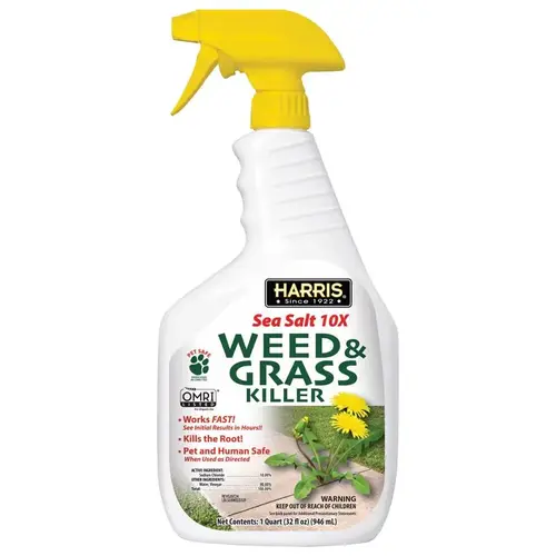 Harris Weed and Grass Killer, Liquid, Clear, 32 oz Bottle