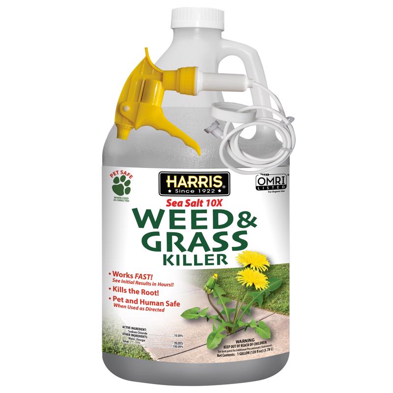 Harris CALSEAWEED-128 Sea Salt and Vinegar Grass & Weed Killer, 128 oz.