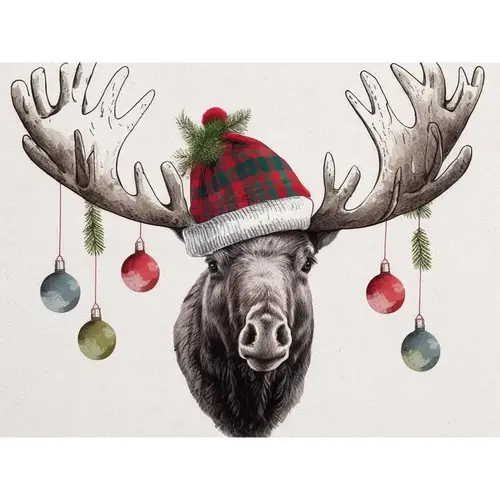 Table Decor Multicolored Moose 5" Multicolored