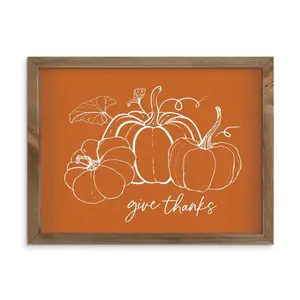 P Graham Dunn ACE-VFR0481-XCP4 Wall Decor 13" Give Thanks - pack of 4