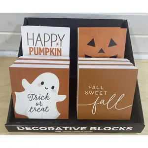 P Graham Dunn ACE-BHBFALLPDQ1-XCP12 Tabletop Decor Halloween Block - pack of 12