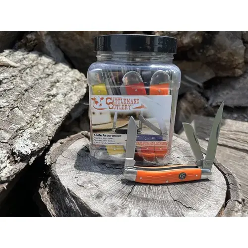 Stockman Knife Jar Display - 3.5"/24 Knives per Jar Stockman Knife Jar Display - 3.5"/24 Knives per Jar