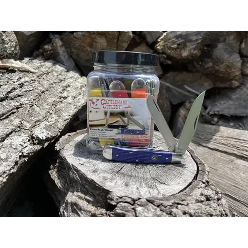 Trapper Knife Jar Display - 4.125"/24 Knives per Jar Trapper Knife Jar Display - 4.125"/24 Knives per Jar
