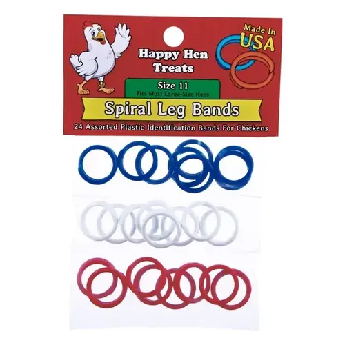 Happy Hen Spiral Leg Bands Size 11 Happy Hen Spiral Leg Bands Size 11