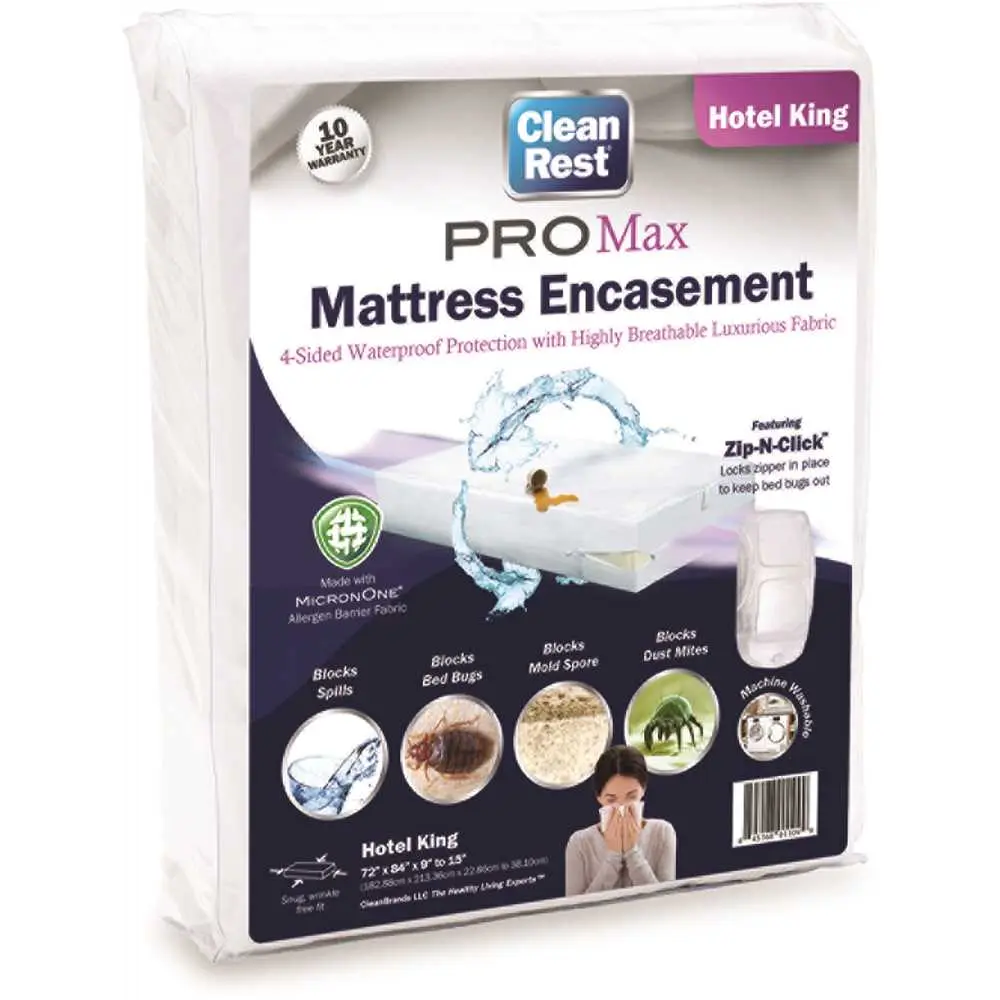 Cleanrest PRO Max Mattress Encasement Hotel King - pack of 3 845168011099 Cleanrest PRO Max Mattress Encasement Hotel King - pack of 3 845168011099