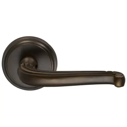193 Lever with 2-5/8" Rose Passage with 2-3/8" Backset, T Strike, 1-3/8" Doors Unlacquered Antique Bronze Finish