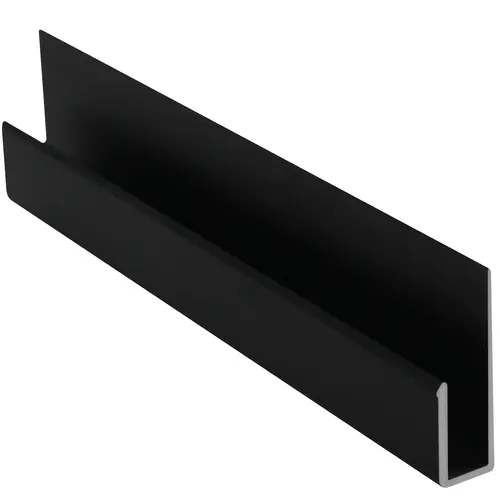 Aria 1/4" Deep Nose Aluminum J-Channel Matte Black - 18" Length Aria 1/4" Deep Nose Aluminum J-Channel Matte Black - 18" Length