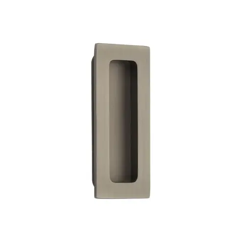 4" Modern Rectangular Flush Pull Antique Nickel Finish 4" Modern Rectangular Flush Pull Antique Nickel Finish