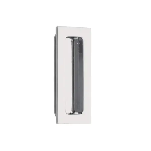 4" Modern Rectangular Flush Pull Bright Chrome Finish 4" Modern Rectangular Flush Pull Bright Chrome Finish