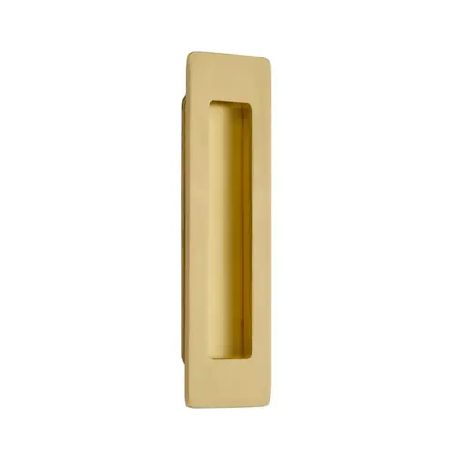 6" Modern Rectangular Flush Pull Satin Brass Finish 6" Modern Rectangular Flush Pull Satin Brass Finish