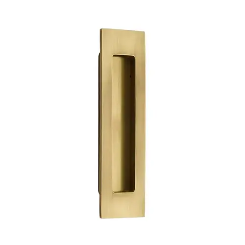 6" Modern Rectangular Flush Pull French Antique Brass Finish