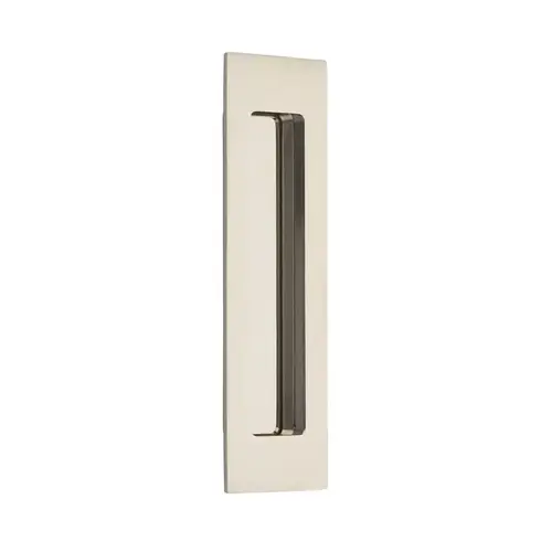7" Modern Rectangular Flush Pull Bright Nickel Finish 7" Modern Rectangular Flush Pull Bright Nickel Finish