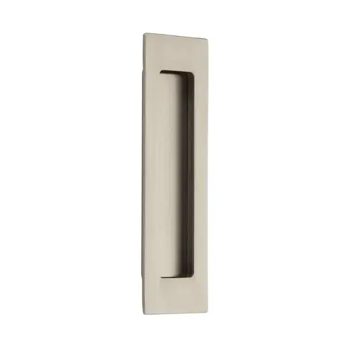 7" Modern Rectangular Flush Pull Satin Nickel Finish 7" Modern Rectangular Flush Pull Satin Nickel Finish