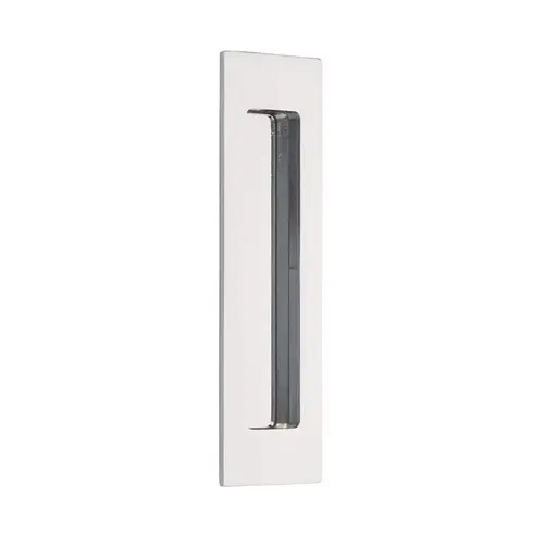 7" Modern Rectangular Flush Pull Bright Chrome Finish 7" Modern Rectangular Flush Pull Bright Chrome Finish