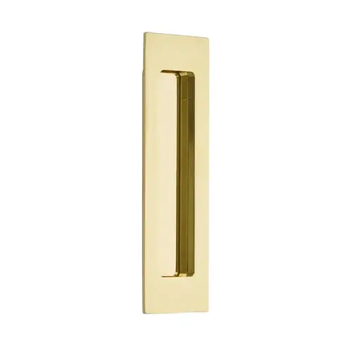 7" Modern Rectangular Flush Pull Bright Brass Finish 7" Modern Rectangular Flush Pull Bright Brass Finish