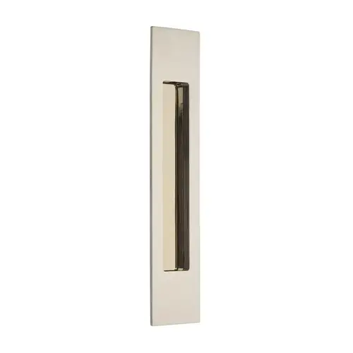 10" Modern Rectangular Flush Pull Bright Nickel Finish 10" Modern Rectangular Flush Pull Bright Nickel Finish