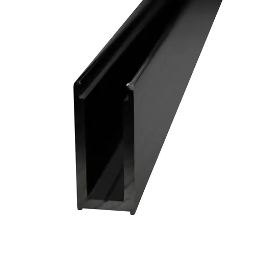 Aria 1 1/2" U-Channel 95" Long Matte Black