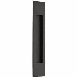 Emtek 220310US19 10" Modern Rectangular Flush Pull Flat Black Finish