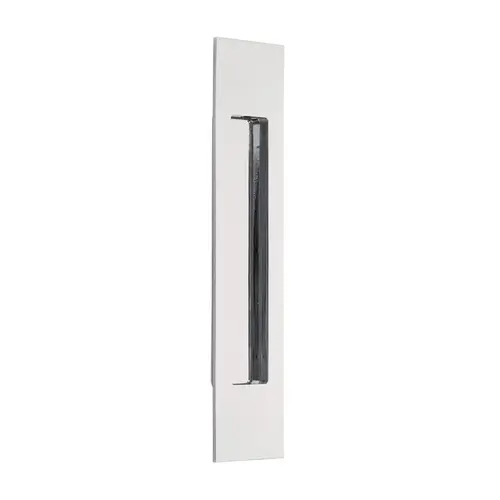 10" Modern Rectangular Flush Pull Bright Chrome Finish 10" Modern Rectangular Flush Pull Bright Chrome Finish
