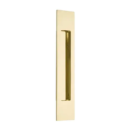 10" Modern Rectangular Flush Pull Bright Brass Finish 10" Modern Rectangular Flush Pull Bright Brass Finish
