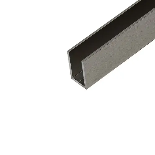 Aria 1-1/2" Wet Glazed U-Channel Brushed Stainless Anodized -  72" Length