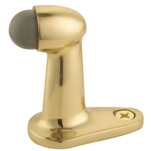 Goose Neck Door Stop, Bright Brass Finish Goose Neck Door Stop, Bright Brass Finish
