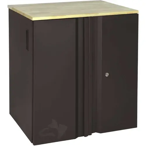 Heavy Duty Welded 20-Gauge Steel 2-Door Garage Base Cabinet Black Heavy Duty Welded 20-Gauge Steel 2-Door Garage Base Cabinet Black