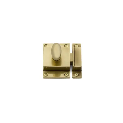 2-1/4" x 2" Cabinet Latch French Antique Brass Finish