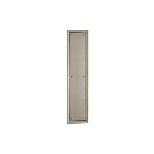 Push Plate 3-1/2" x 15" Nashville Lifetime Satin Nickel Finish Push Plate 3-1/2" x 15" Nashville Lifetime Satin Nickel Finish