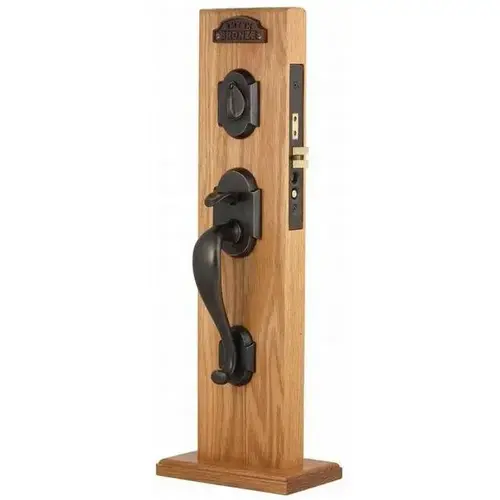 Aurora Right Hand 2-3/4" Backset with Single Cylinder Denver Mortise Handleset with F20 Function Body Medium Bronze Finish