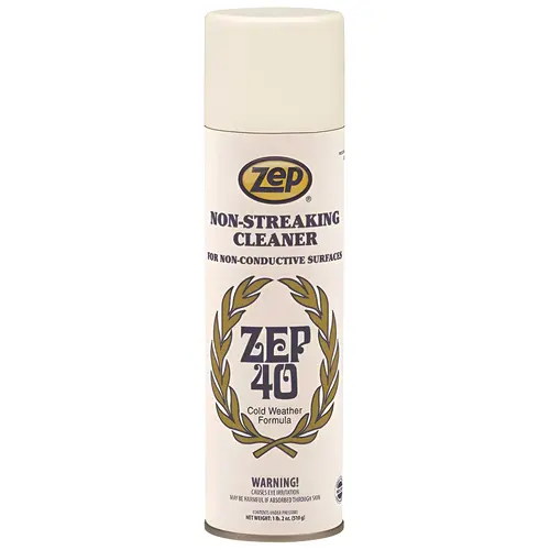 40 Non-Streaking Aerosol Cleaner For Non-Conductive Surfaces Clear - pack of 12 40 Non-Streaking Aerosol Cleaner For Non-Conductive Surfaces Clear - pack of 12