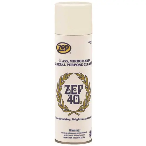 40 Lv Glass, Mirror And General Purpose Cleaner Aerosol White - pack of 12