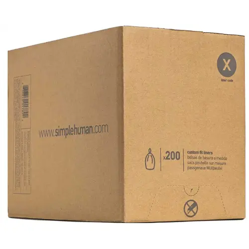 X 21 Gal. Trash Bag, 10.2" X 12.6", 34 Mic, White - pack of 200