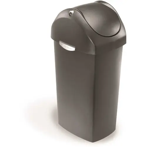 15.9 Gallon/60 Liter Swing Lid Trash Can Grey Plastic 15.9 Gallon/60 Liter Swing Lid Trash Can Grey Plastic
