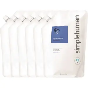 Simplehuman CT1021 Moisturizing Liquid Hand Soap Refill Pouch Spring Water - pack of 6