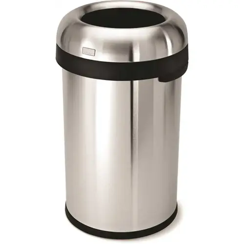 Open-Top 21.1 Gallon/80 Liter Stainless Steel Trashcan With Lid