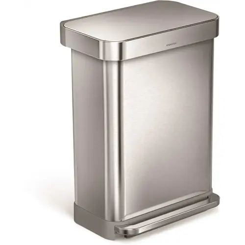 14.5 Gallon/55 Liter Rectangular Step Can Nano Silver 14.5 Gallon/55 Liter Rectangular Step Can Nano Silver