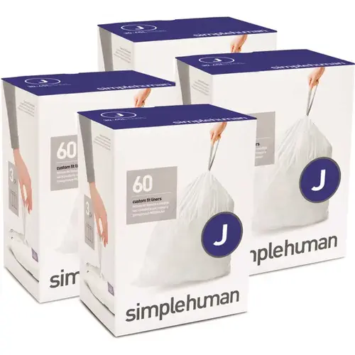 Code J Custom Fit Drawstring Trash Bag/dispenser Wht - pack of 240