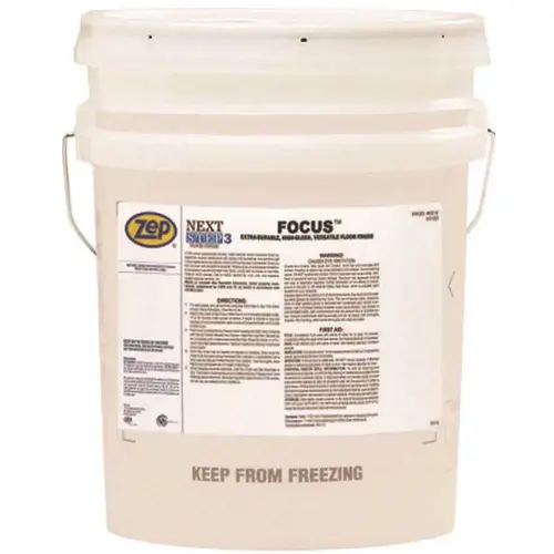 Focus Extra-Durable, High-Gloss Floor Finish, 5 Gal