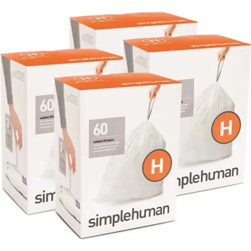 Code H Custom Fit Drawstring Trash Bags - pack of 240 Code H Custom Fit Drawstring Trash Bags - pack of 240