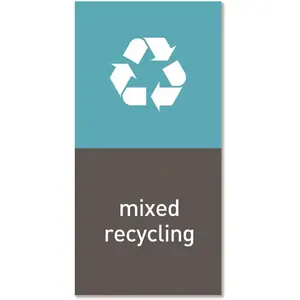 Simplehuman KT1171 Recycling Magnetic Labels - Mix Recyling - 4" X 8"