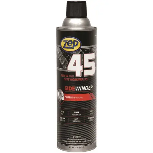 Zep 45 SIDEWINDER Superior Penetrant, 20 oz, Aerosol Can Zep 45 SIDEWINDER Superior Penetrant, 20 oz, Aerosol Can