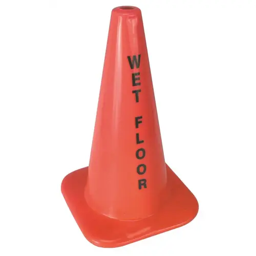 18 in. Plastic Wet Floor Cone Orange 18 in. Plastic Wet Floor Cone Orange