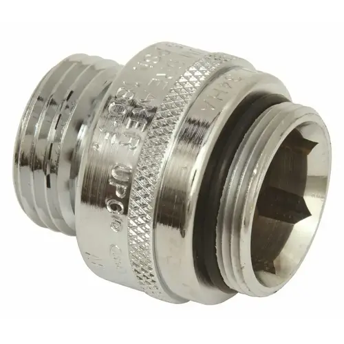 1-1/8 in. - 18 Special Threads x 3/4 in. Hose Threads Chrome Single-Check Vacuum Breaker 1-1/8 in. - 18 Special Threads x 3/4 in. Hose Threads Chrome Single-Check Vacuum Breaker