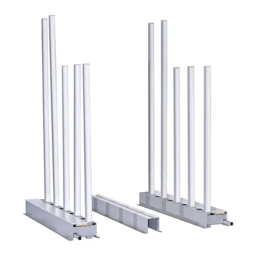 Easy Slide Multi Purpose Glass Storage System For Glass Packs And Wood Cases Heavy Duty Powder Coated 10 ft Length 560 lbs Weight