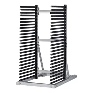 Groves GWR-S36 Windshield Rack Powder Coated Single Sided Type 36 Lites Capacity Freestanding Installation