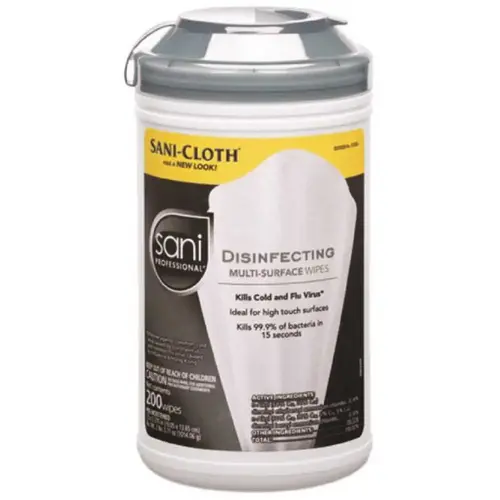 5.375 in. x 7 in. No Scent Disinfecting Wipes White - pack of 6