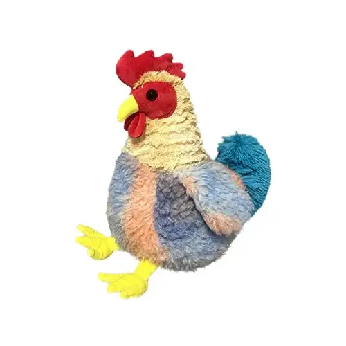 Plush Toy Chicken, Multicolor, 12 In.